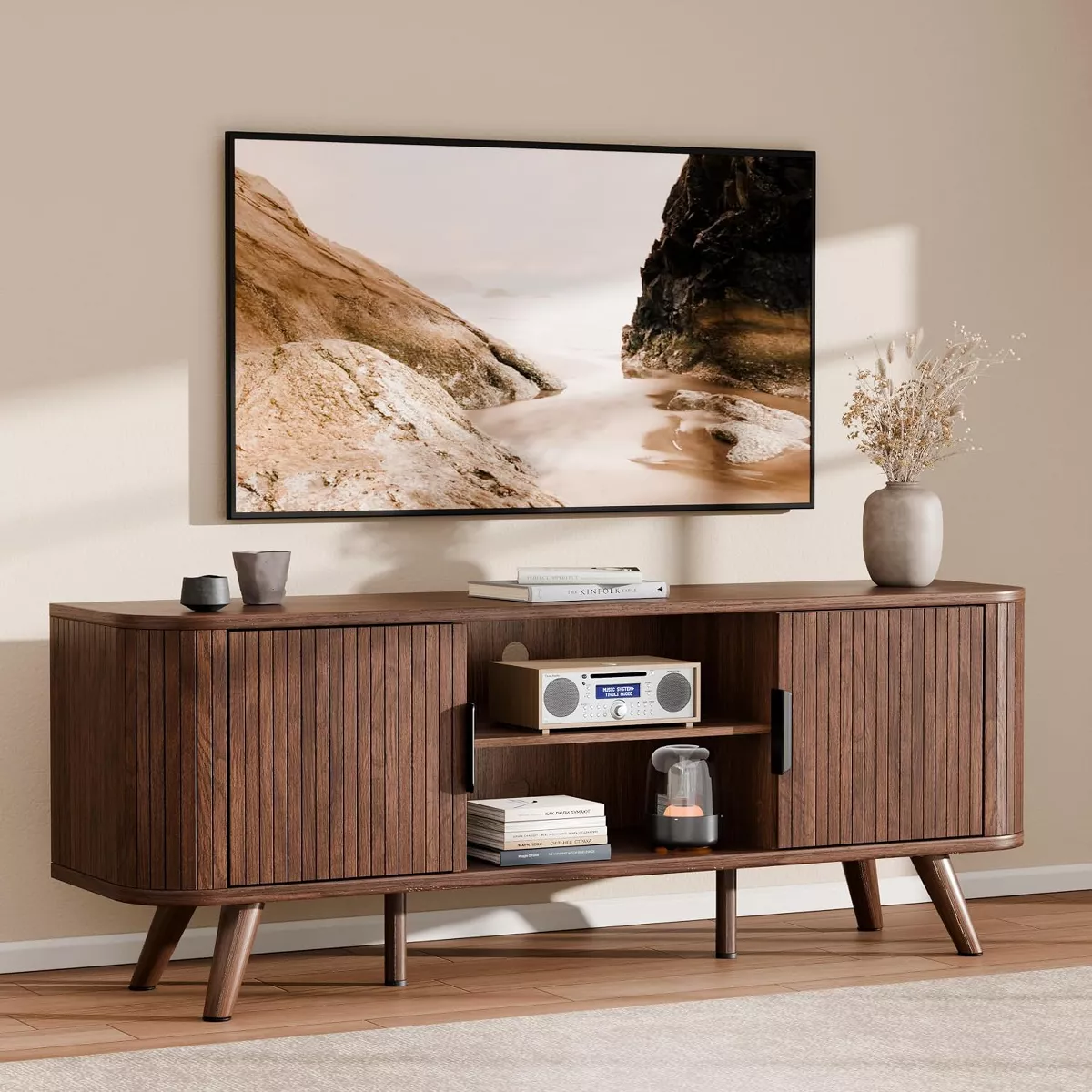 Qwatto curved-edge TV stand (Target)