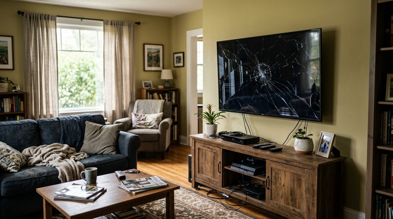 A broken smart TV ,and data about streaming service shut-downs in the second quarter of 2026.
