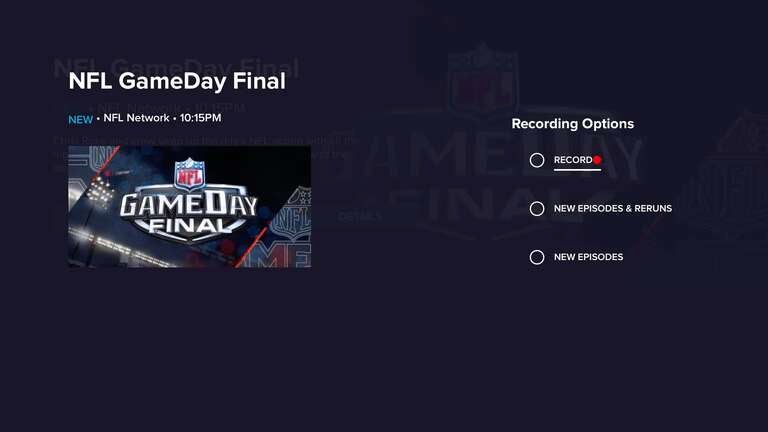 Sling DVR screen