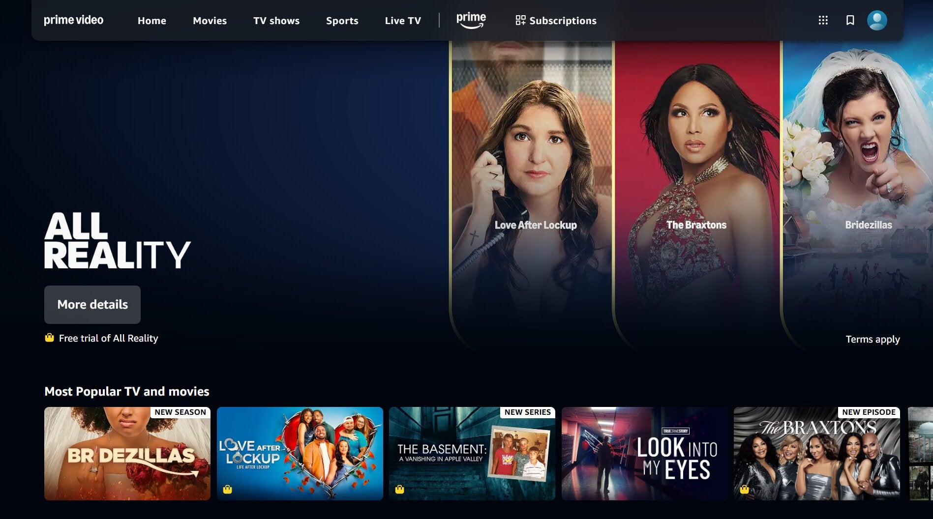 AMC has launched the new streamer All Reality on Prime Video.