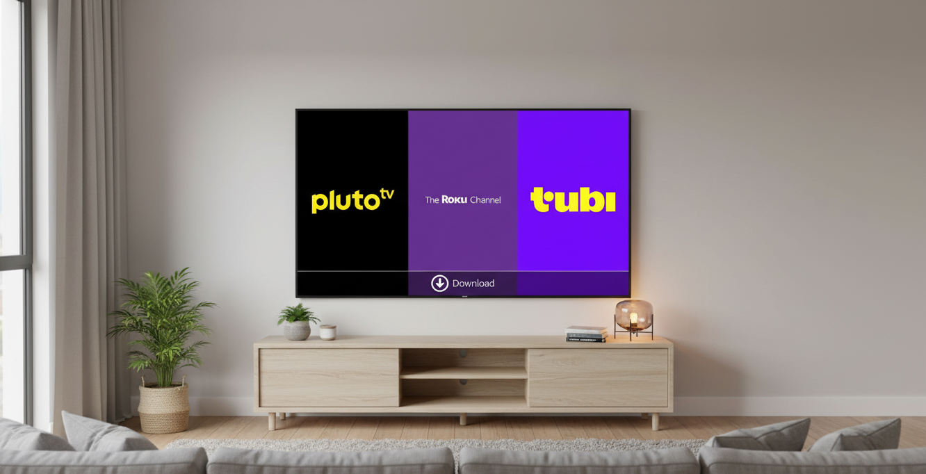 None of the top free streaming services allow for downloads for offline viewing of content.