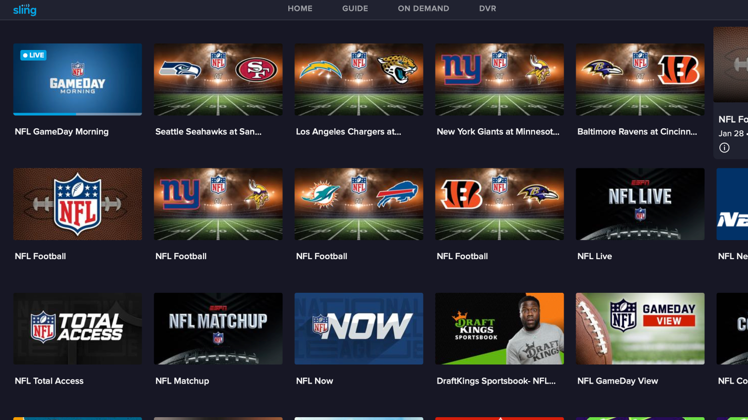 2023 NFL Sunday Football Schedule: How to Watch Games on Sling TV