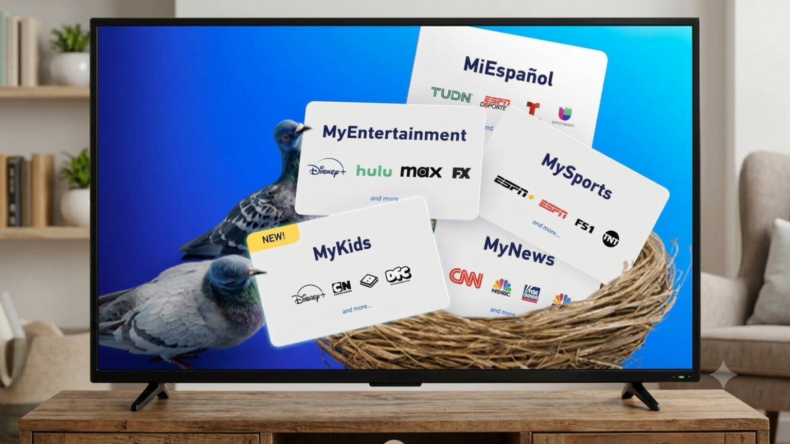 DIRECTV Genre Packs on a TV screen.