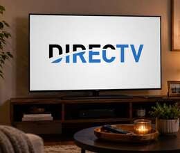 The DIRECTV logo on a TV screen, and news that the service has restored local channels from Scripps.