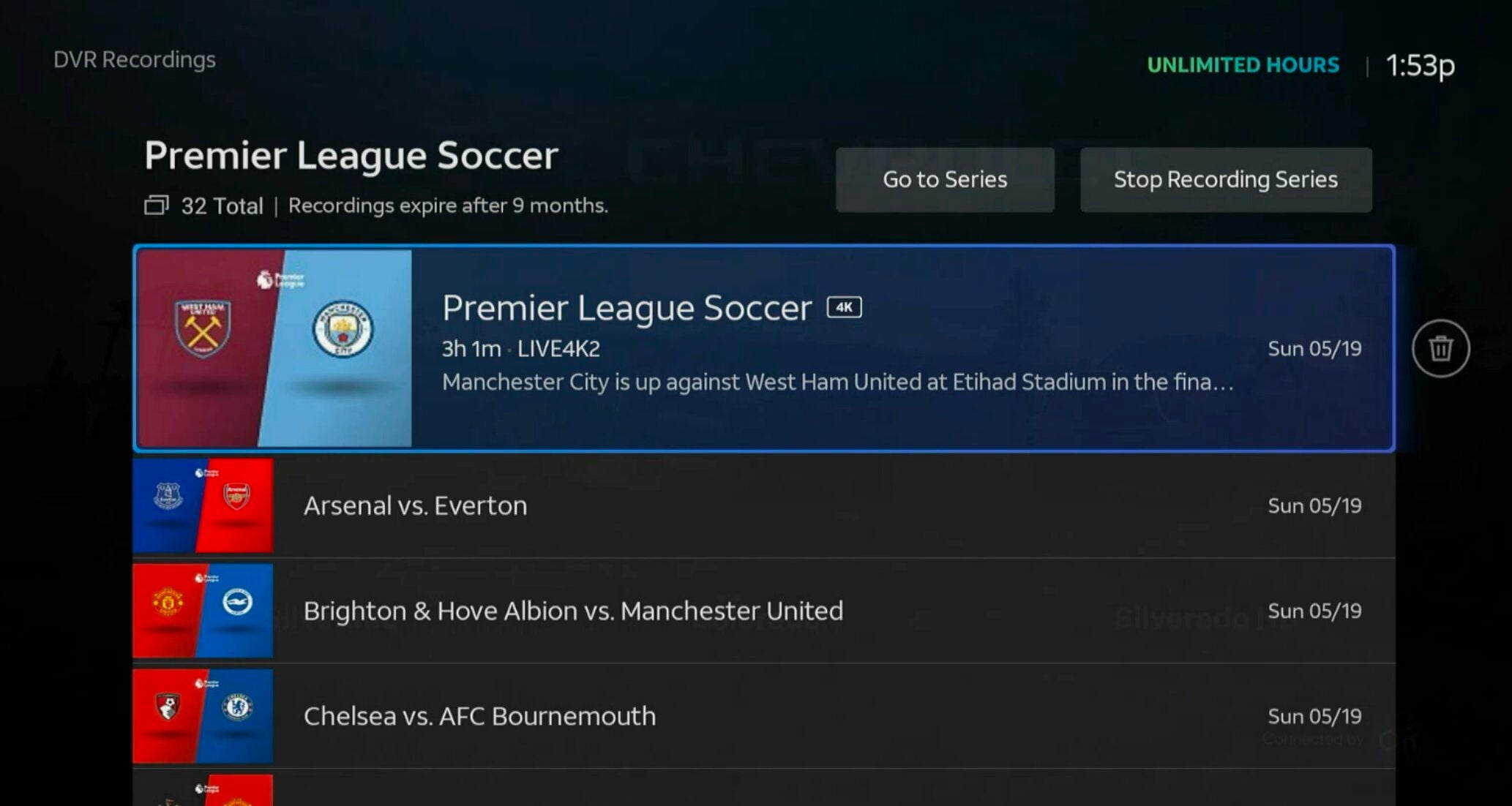 DIRECTV STREAM and via Internet customers will soon be able to download unlimited episodes of favorite shows.