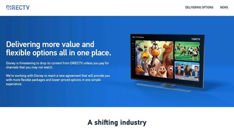 Disney and DIRECTV now have dueling websites, each of which seeks to deflect blame for their carriage dispute.