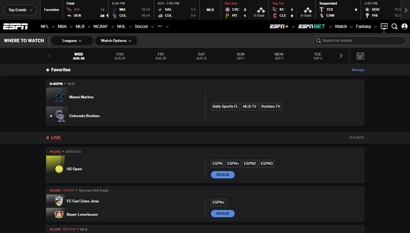 ESPN is expanding its Where to Watch function with hundreds of new partner channels and services.