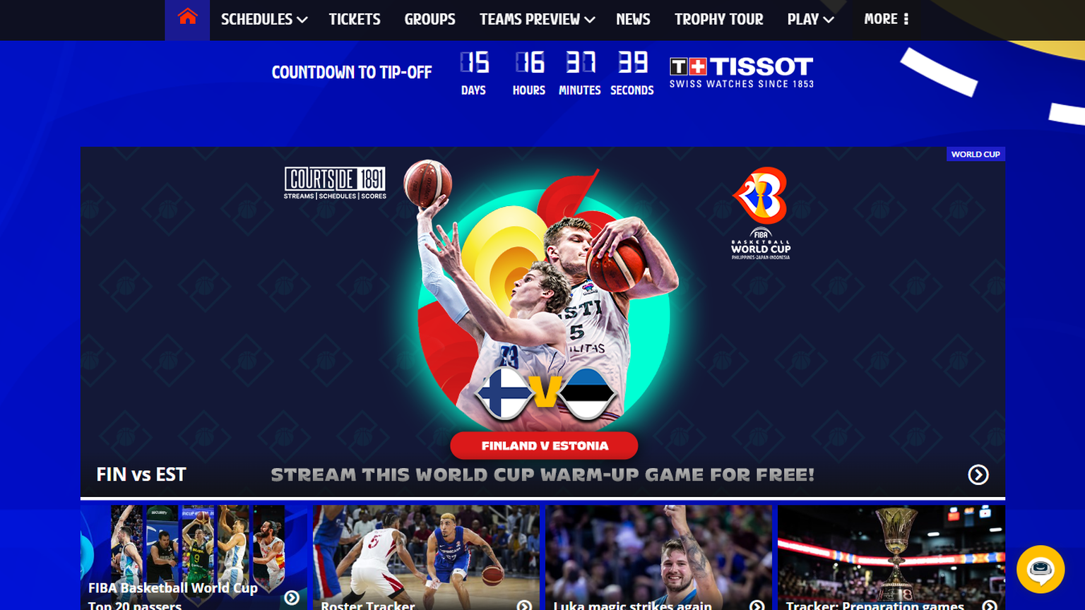 FIBA World Cup Pass Now Available on NBA App, Allowing Fans to Stream 2023 FIBA Basketball World Cup Live