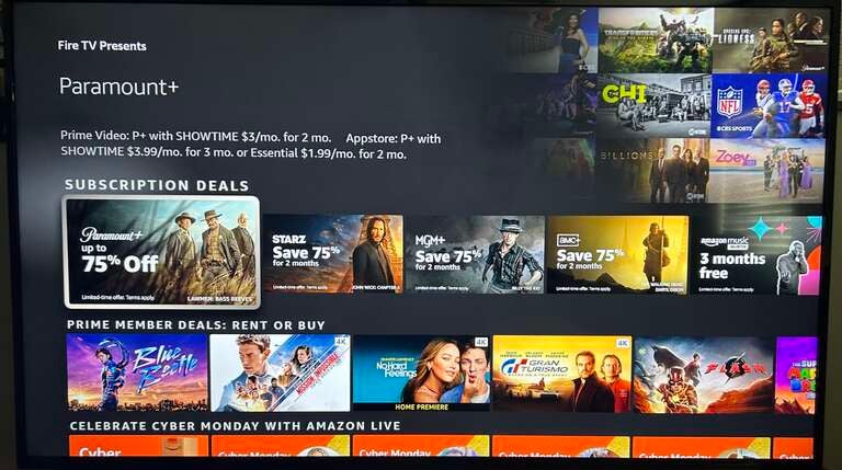 Amazon's Holiday Hub is also in the Fire TV ad mix, allowing viewers to rent and purchase titles.