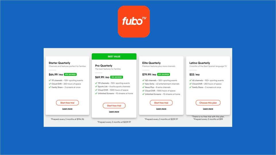 fuboTV Drops Monthly Option in New Test of Quarterly Plans