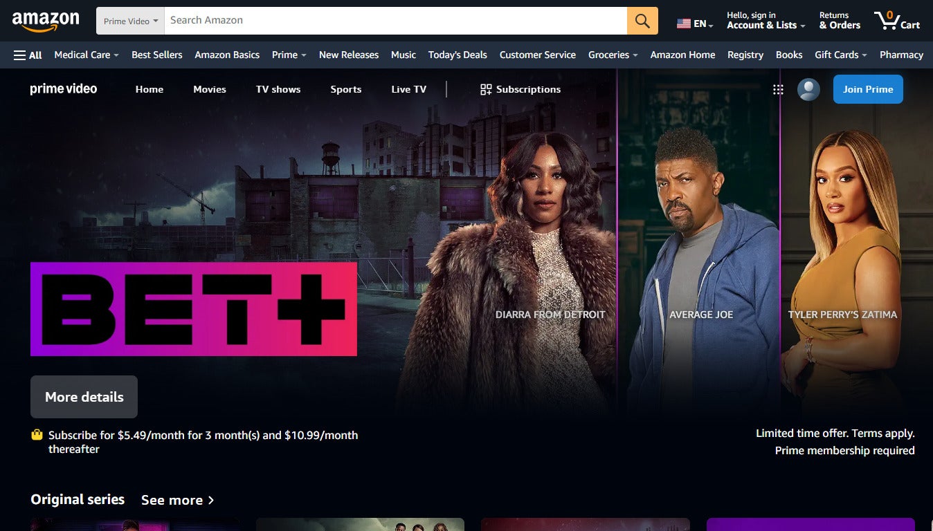 Customers can watch BET+ for less than $6 per month with this new deal from Prime Video.