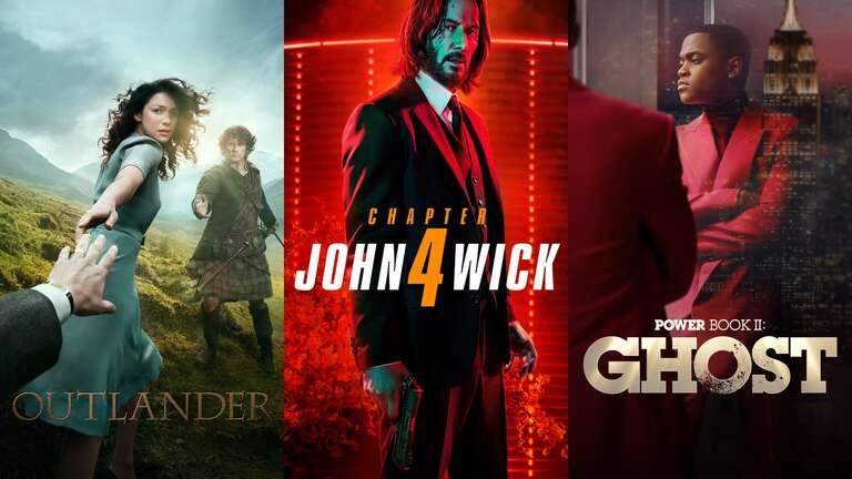 Stream hit shows like "Outlander" and "Power: Book II Ghost" on STARZ.