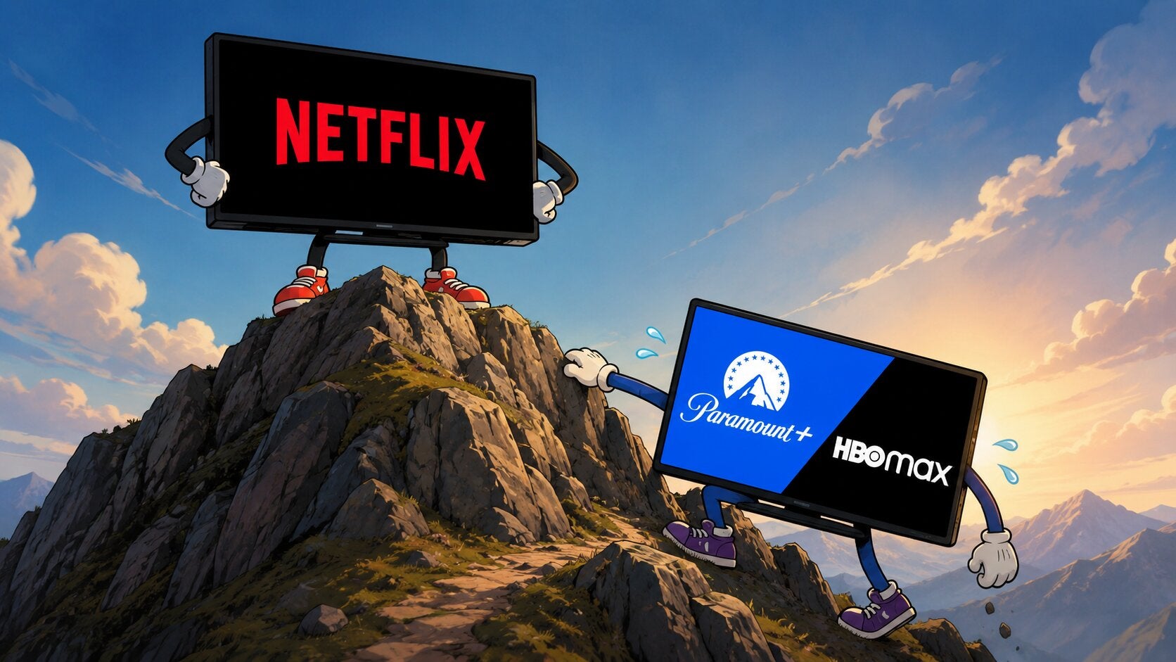Paramount+ and HBO Max combined may be in a better position to compete, but will face financial challenges.
