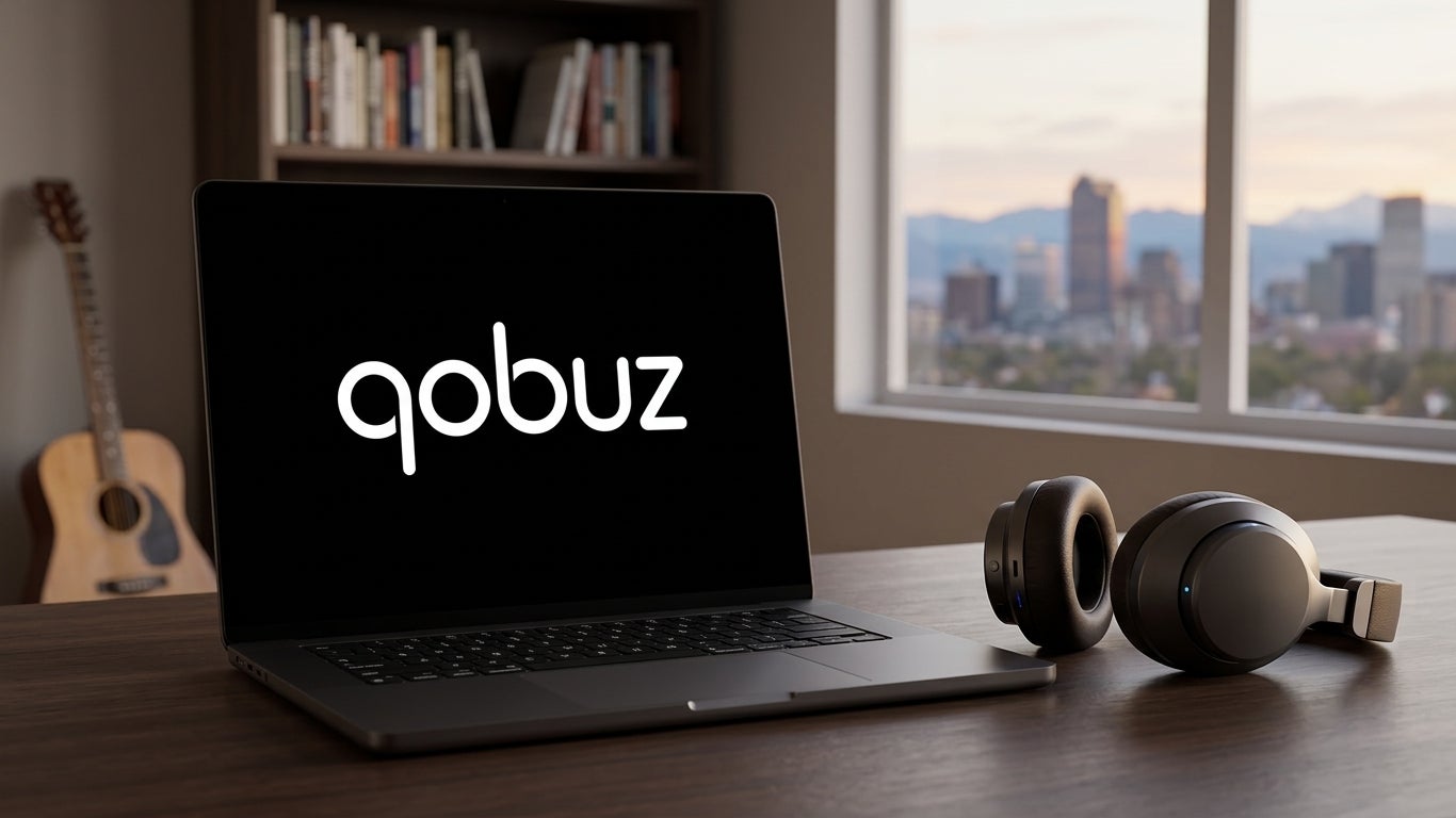 Qobuz on a computer, and information on how to sign up for a subscription.