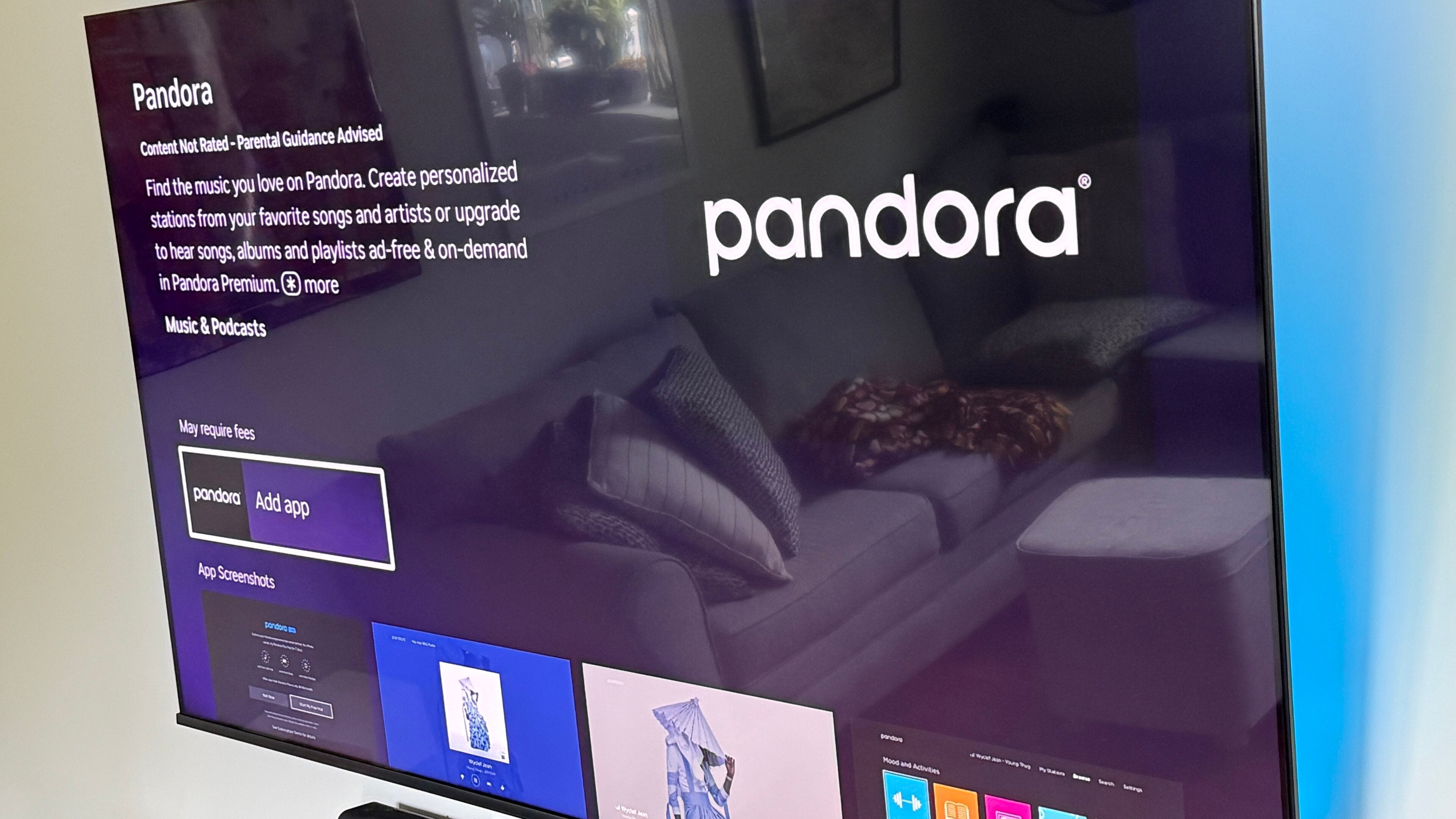 The Pandora app on a Roku device, and instructions for how to use it.