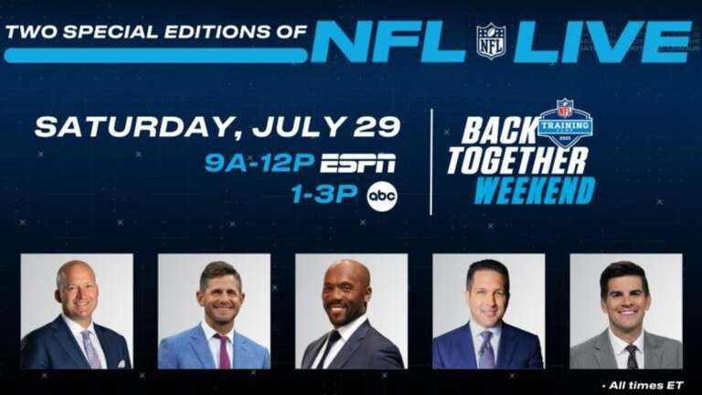 How to Watch 2023 NFL Training Camp Back Together Weekend Live