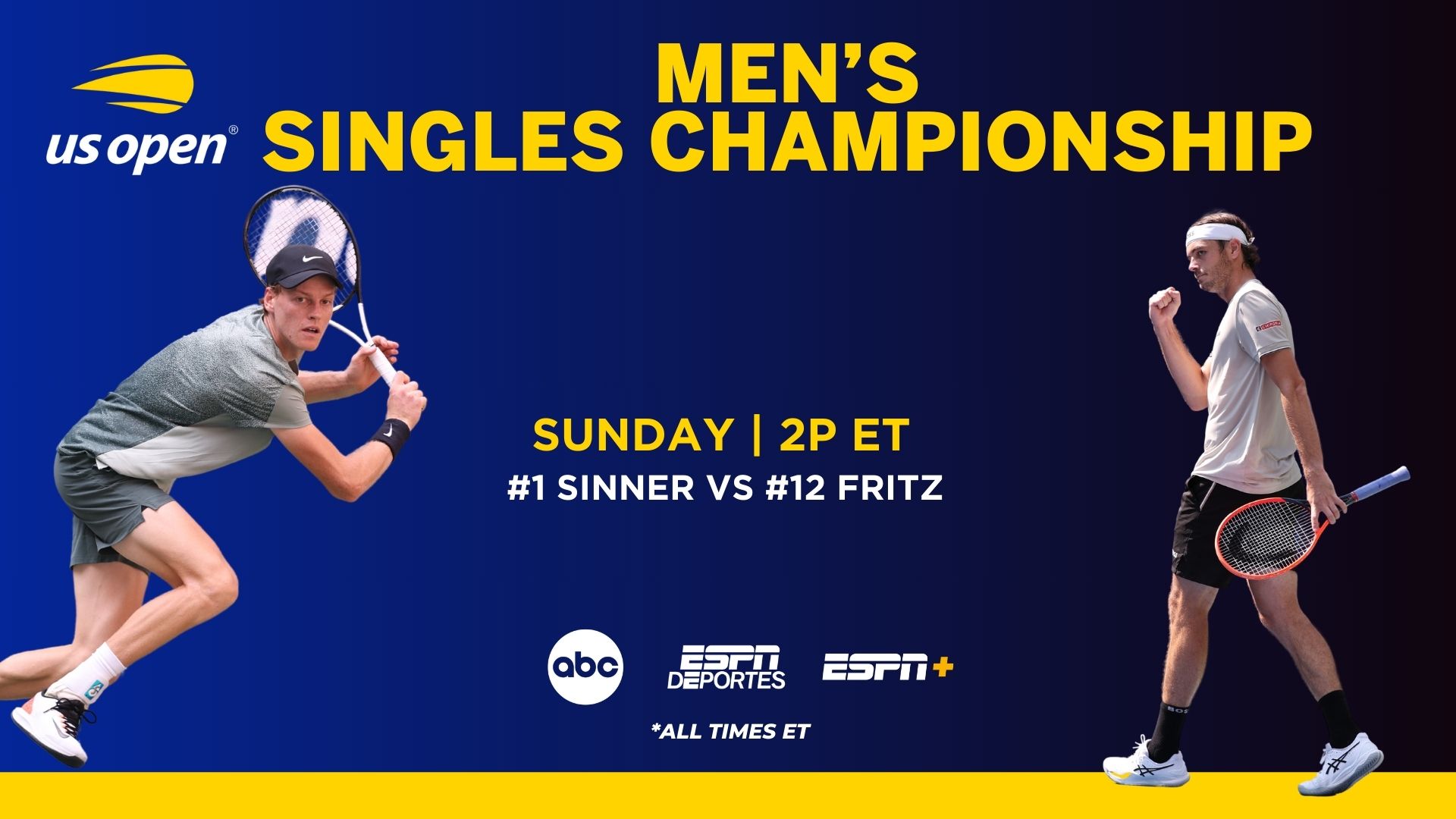 The best way to watch the 2024 U.S. Open Men's Singles Championship Game on ABC is with a subscription to Hulu + Live TV.