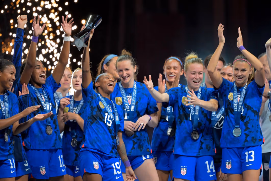 The USWNT's next SheBelieves Cup match will be against Colombia on Feb. 20.