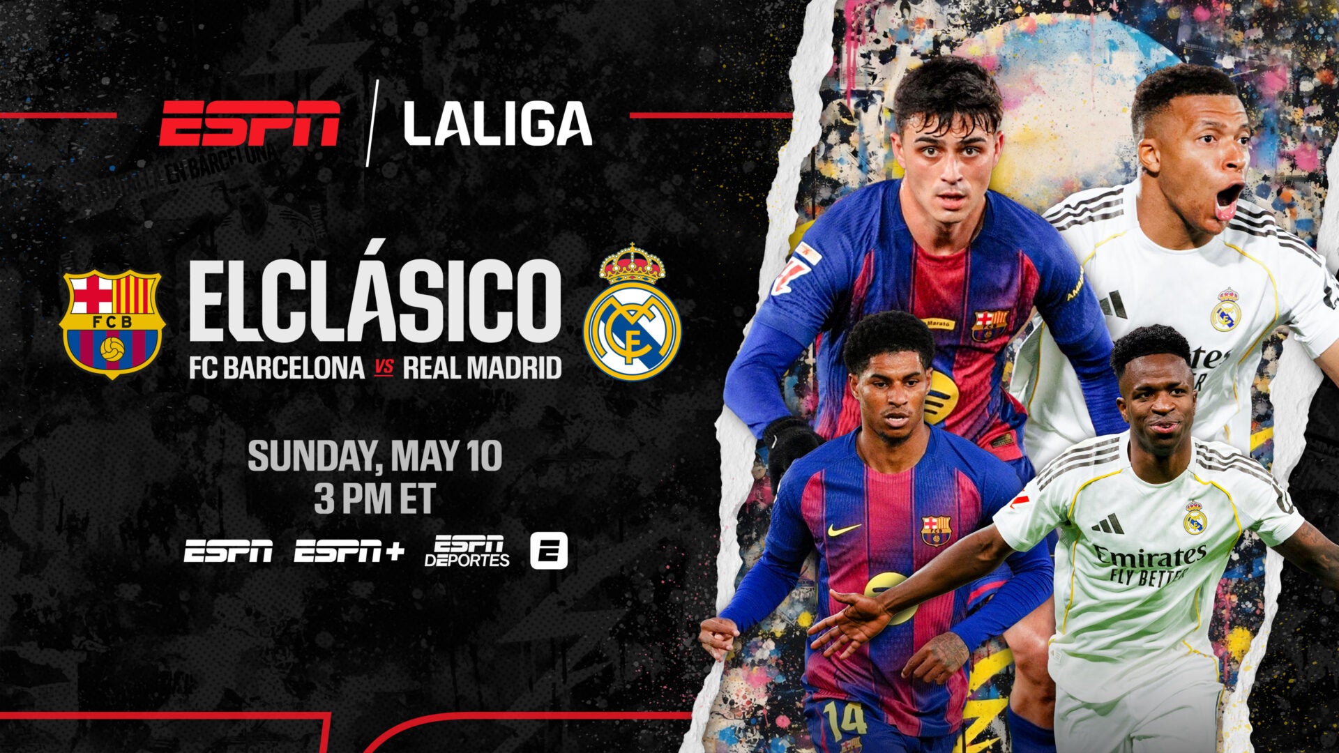 ESPN platforms will present ElClasico, Real Madrid vs FC Barcelona on May 10 2026