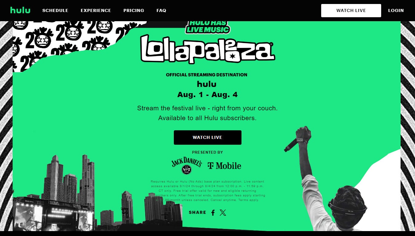 Live music fans will get the chance to stream Lollapalooza live on Hulu this year!