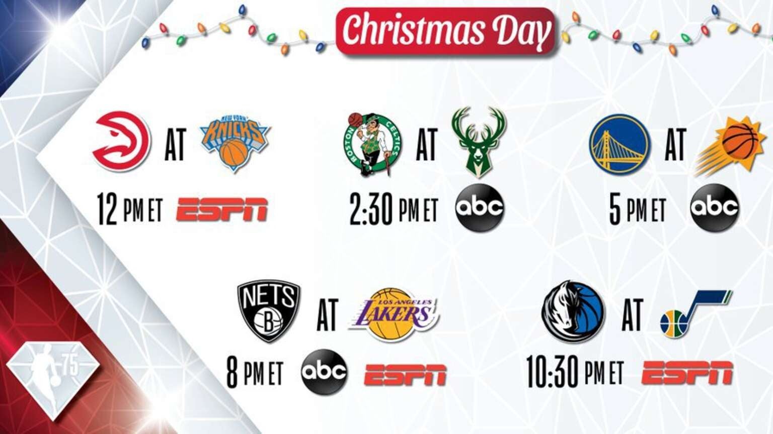 How to Watch the 2021 NBA Christmas Day Games Live Online Without Cable – The Streamable