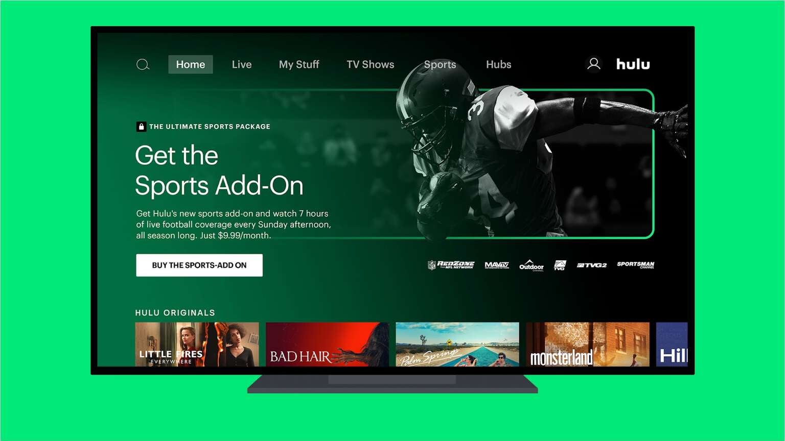 Add nfl discount network to hulu