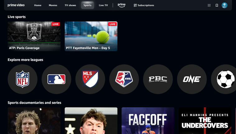 Prime Video packs a huge amount of content into its database, including live sports and more.