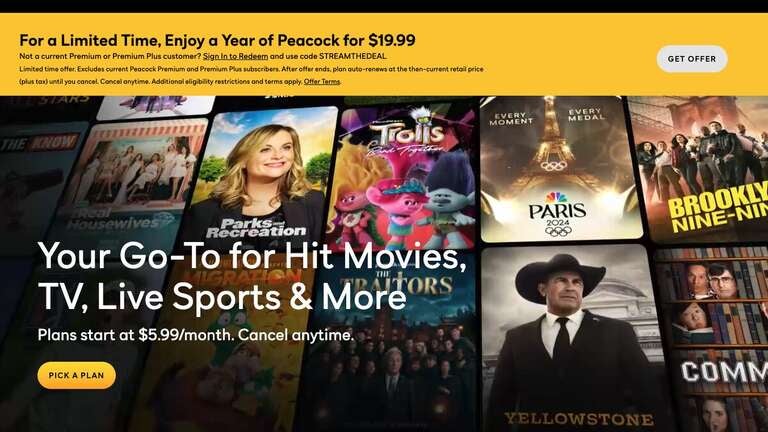 Viewers can sign up for an annual plan of Peacock Premium to watch the Olympics for just $19.99.