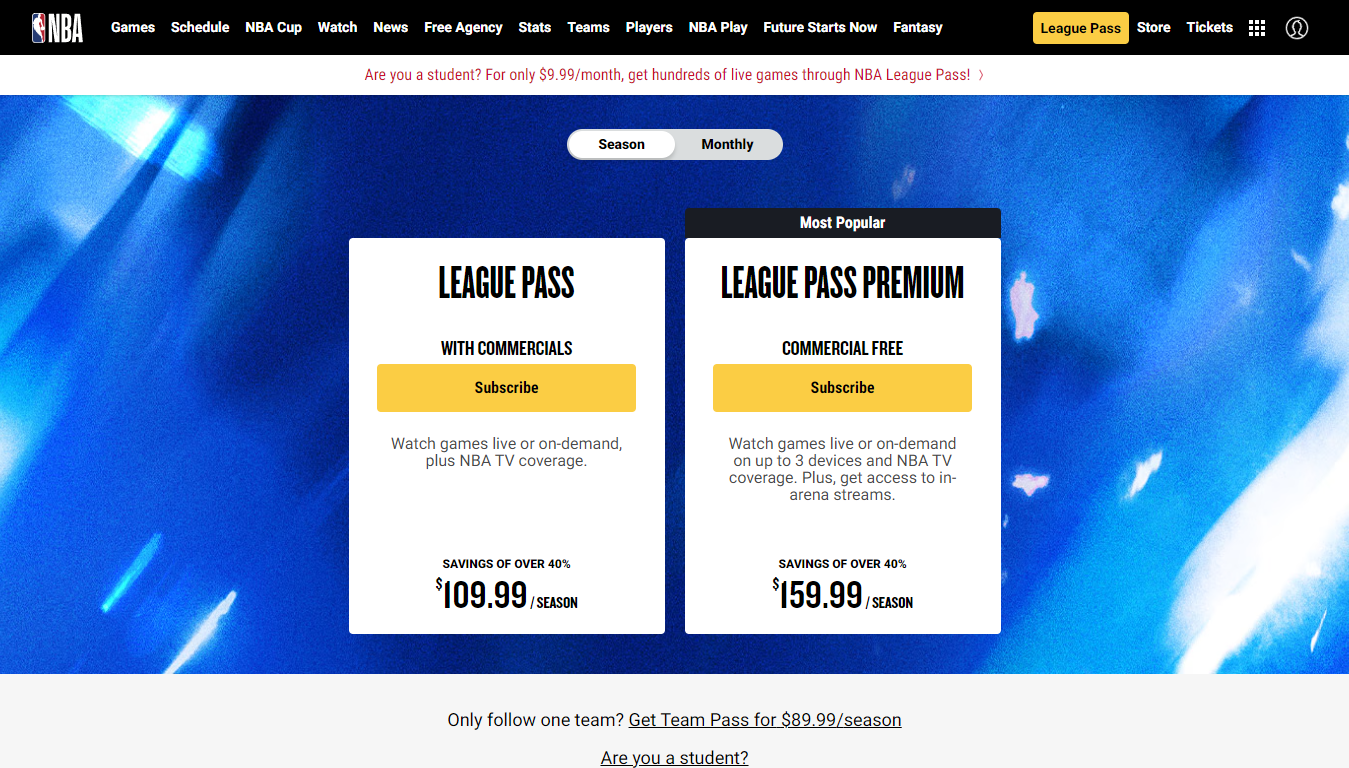 NBA League Pass is shifting its prices upward ahead of the start of the 2024-25 season.