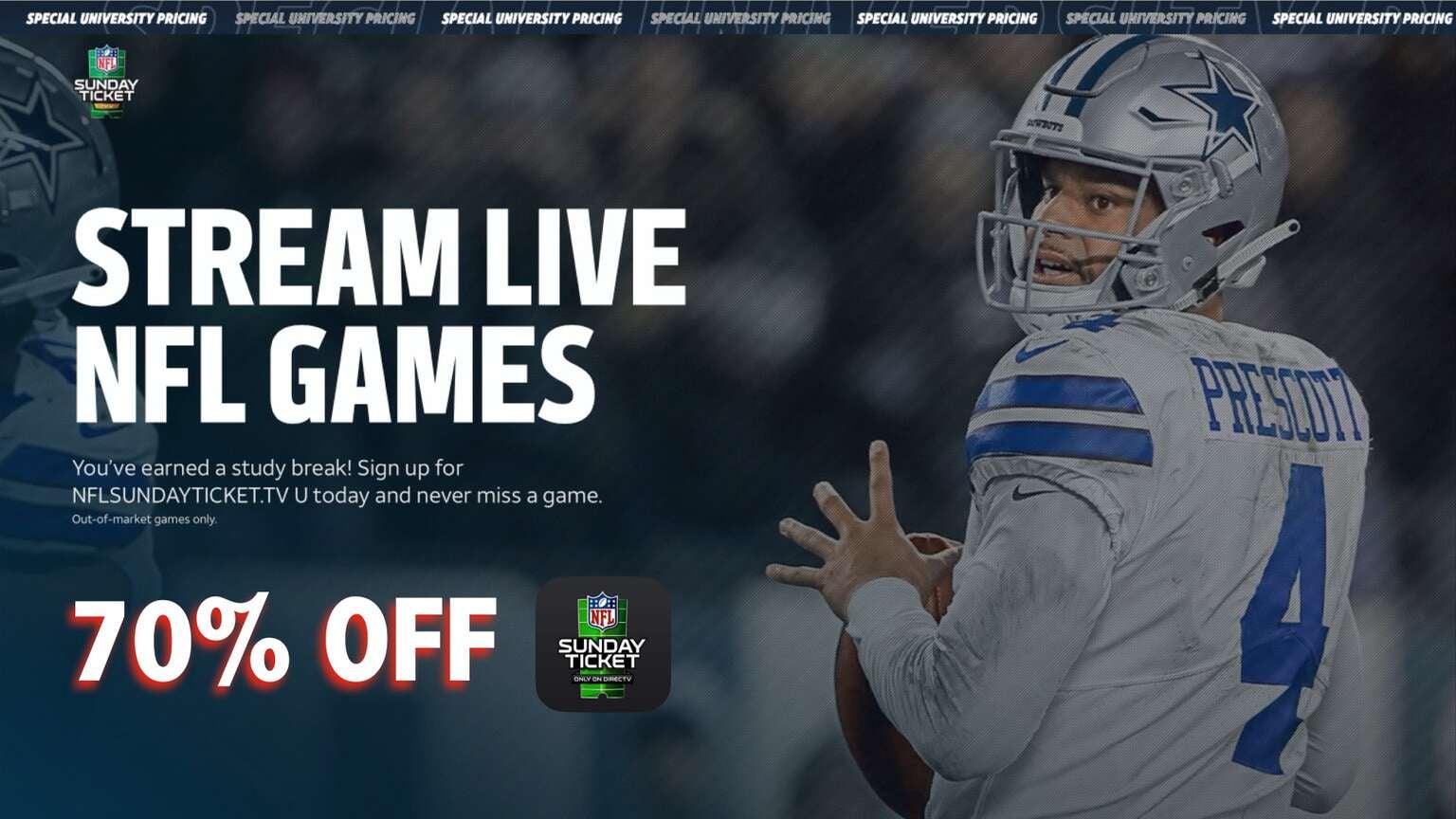 DEAL ALERT: NFL Sunday Ticket For Students is One of The Best Deals In  Streaming – The Streamable