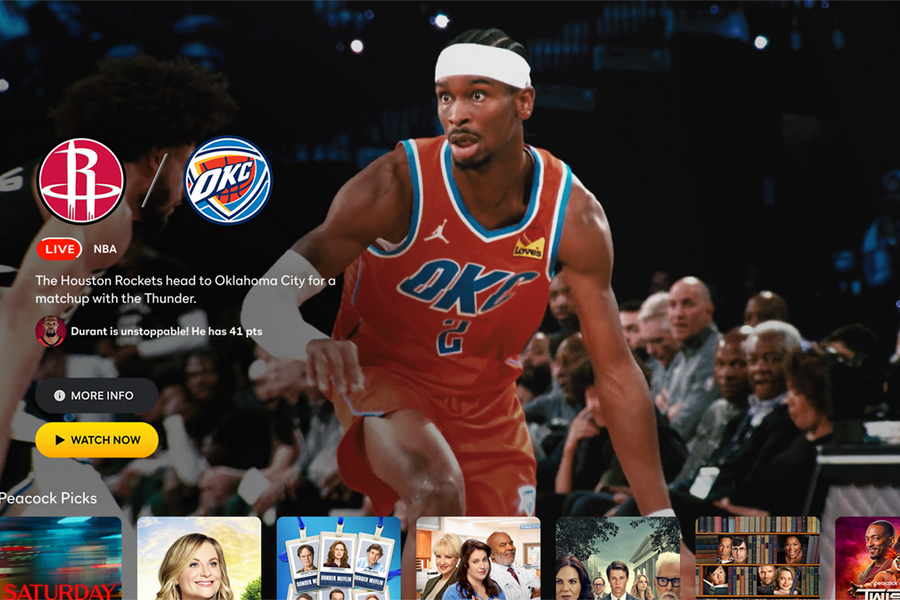 Peacock has launched new interactive features for NBA games.