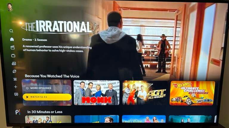 Peacock users will see options to let them watch right away, get more info, or select more episodes.