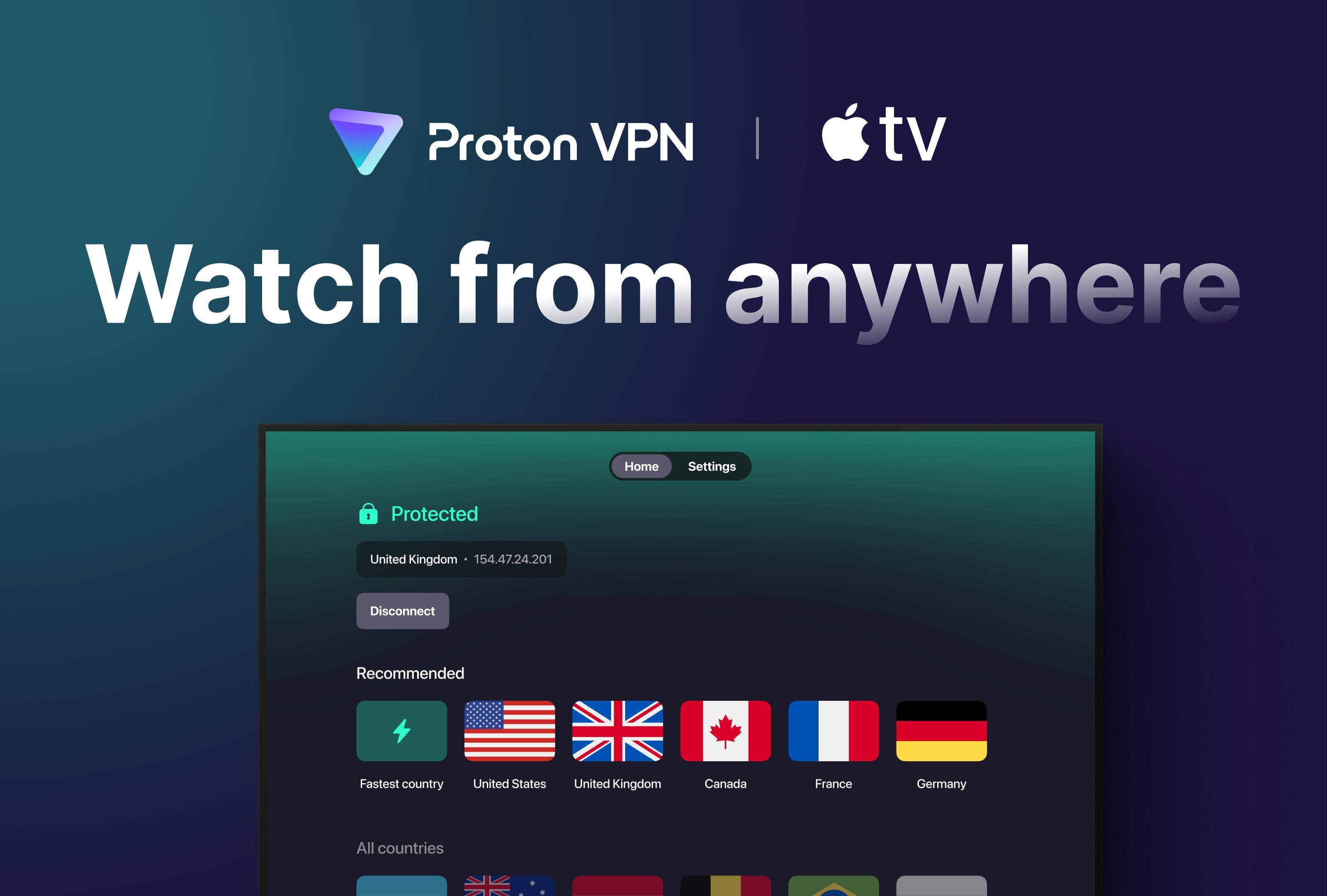 Proton VPN has rolled out a new app for Apple TV.