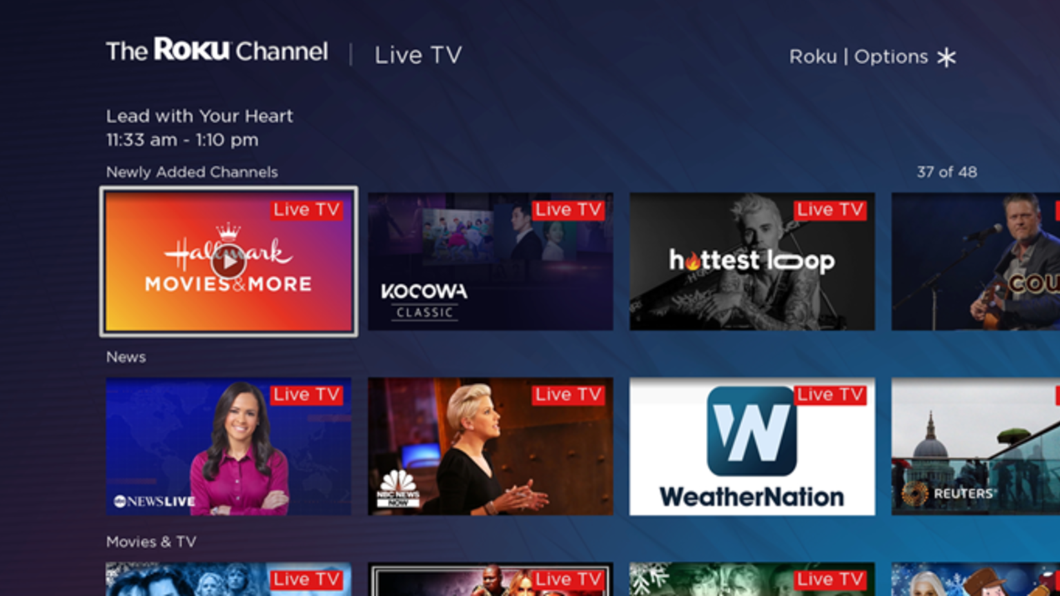 Roku Adds 13 New Live and Linear Channels to The Roku Channel The