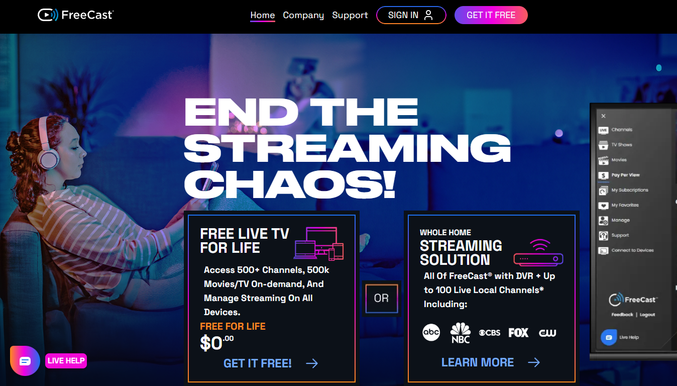 The free streamer FreeCast has been added to the Roku Channel's subscription lineup.