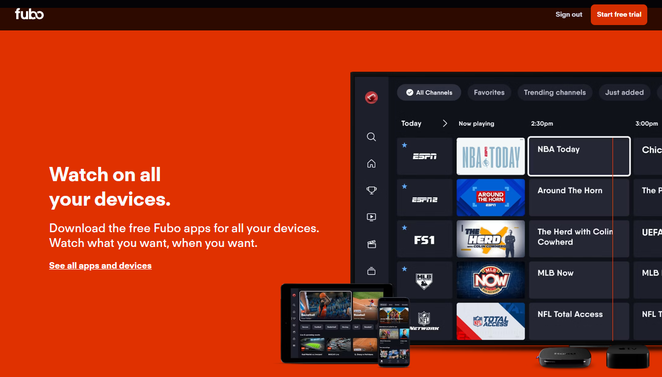 Fubo is offering $20 off for a new customer's first month of service.