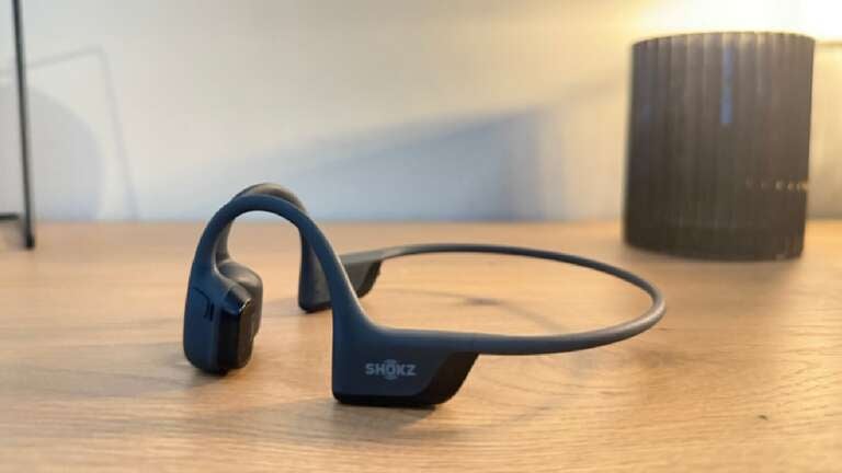 Shokz headphones on a table