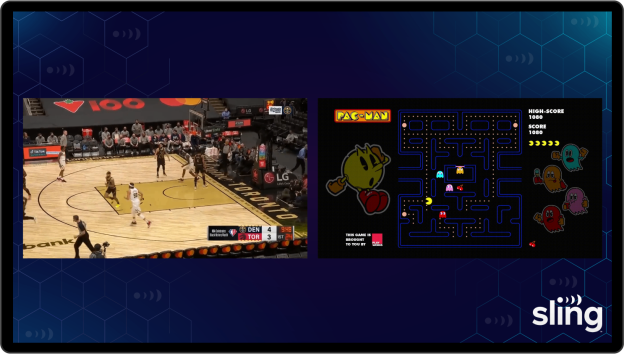 Sling TV's Arcade allows subscribers to play games and watch TV at the same time.