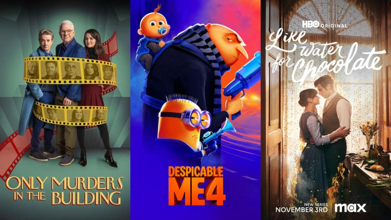 Only Murders in the Building wraps its fourth season, Despicable Me 4 makes its streaming debut and Like Water for Chocolate premieres this week.