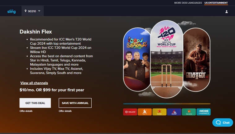 the Dakshin Flex plan will offer the ICC T20 tournament for just $10