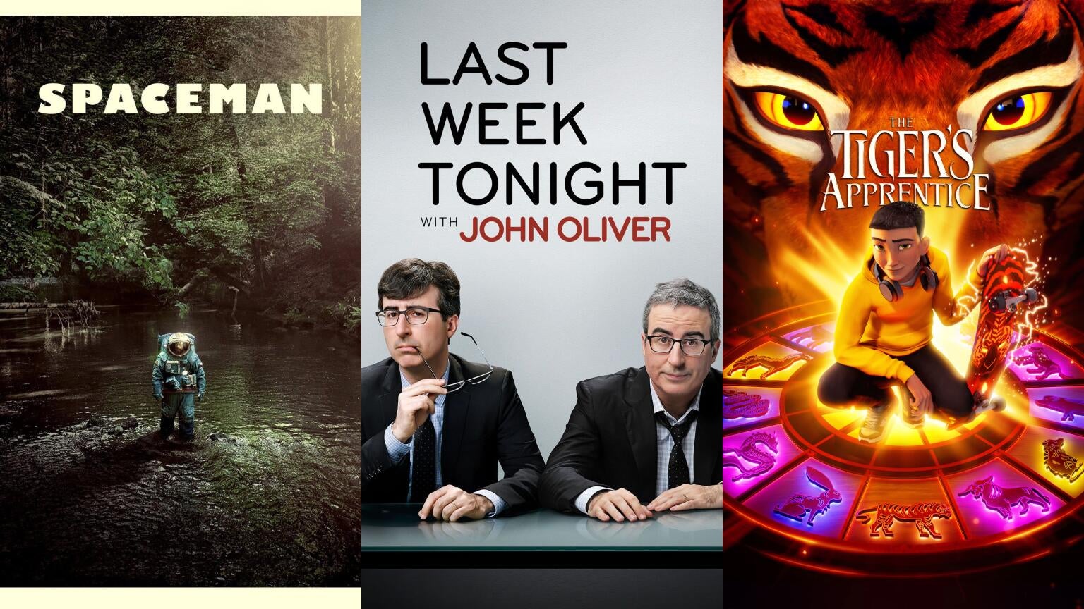Posts for Netflix's "Spaceman," HBO's "Last Week Tonight With John Oliver," and Paramount+'s "The Tiger's Apprentice"