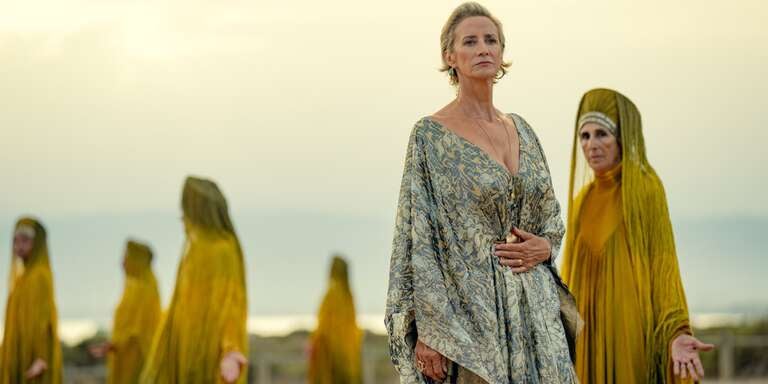Janet McTeer stars as Hera in the upcoming Netflix Greek mythology dramedy series "KAOS," premiering in August.