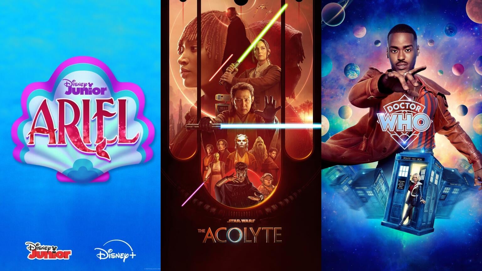 Arriving on Disney+ in June are Disney Jr.&rsquo;s "Ariel," Star Wars' "The Acolyte," and the final three episodes of this season of "Doctor Who."