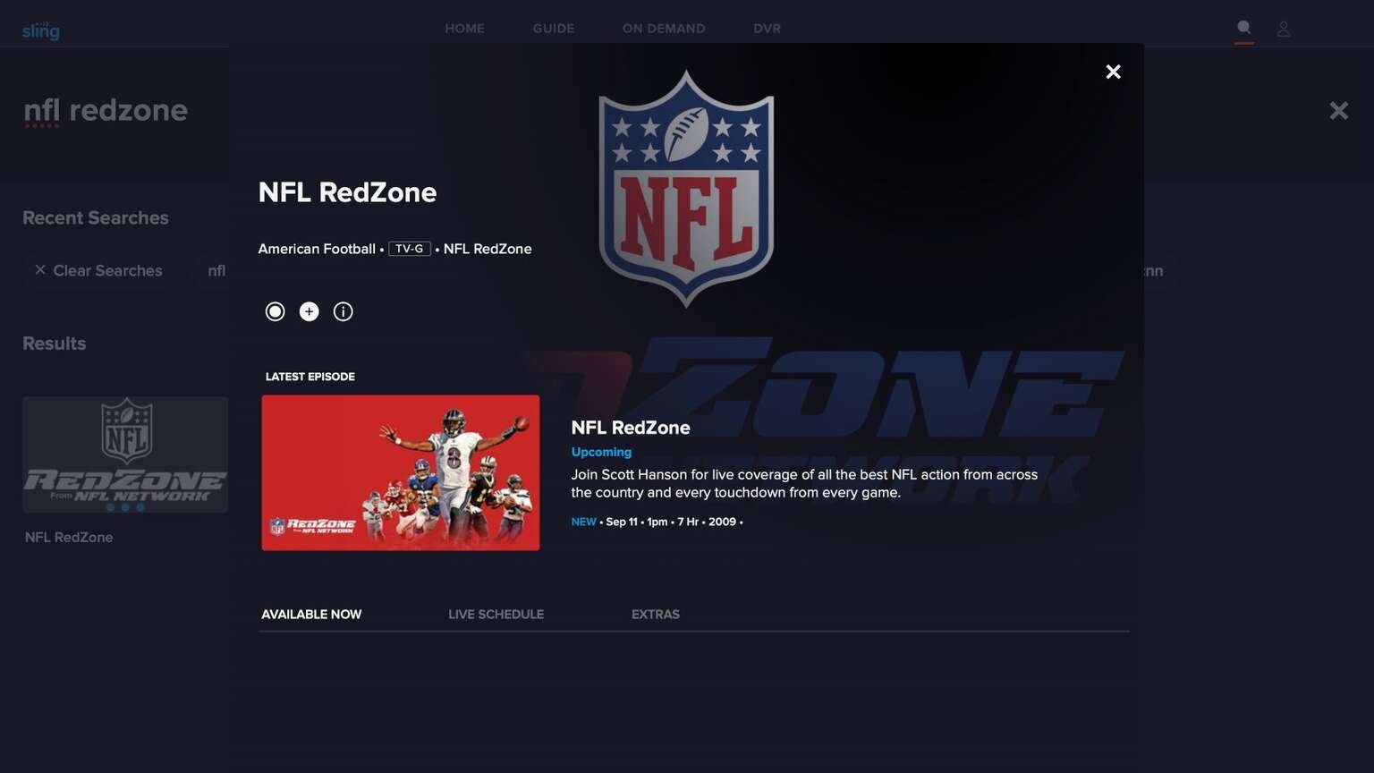 How to watch and stream NFL RedZone - 2009 on Roku