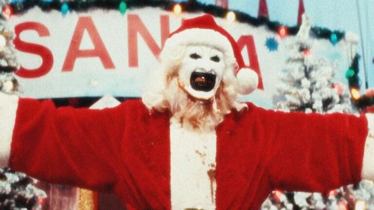 Terrifier 3 features Art the clown attempting to ruin the Christmas of anyone who stands in his way.