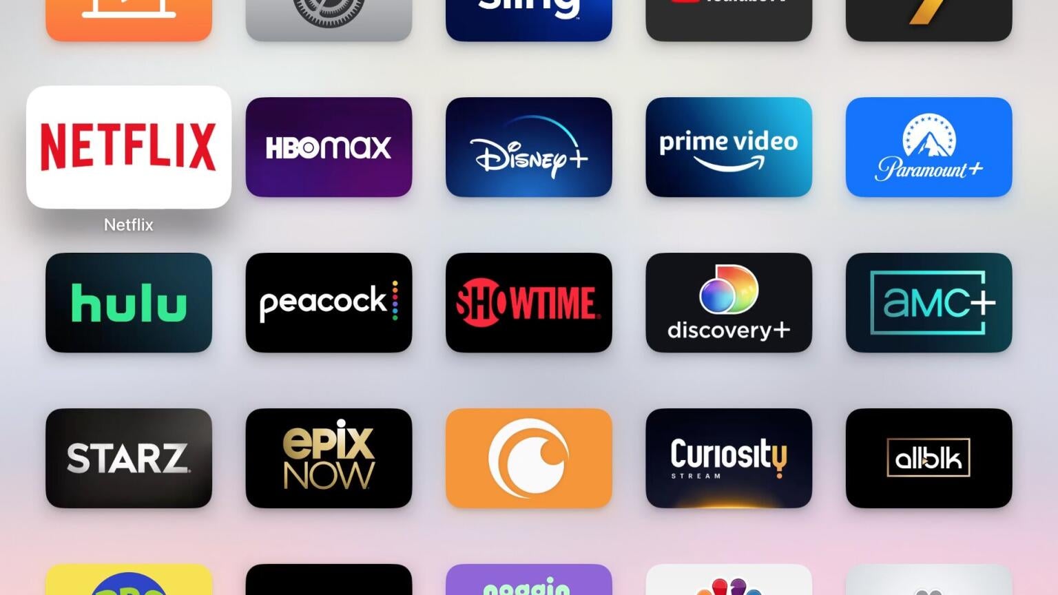 An assortment of streaming services that could be consolidated onto Netflix or Prime Video soon.