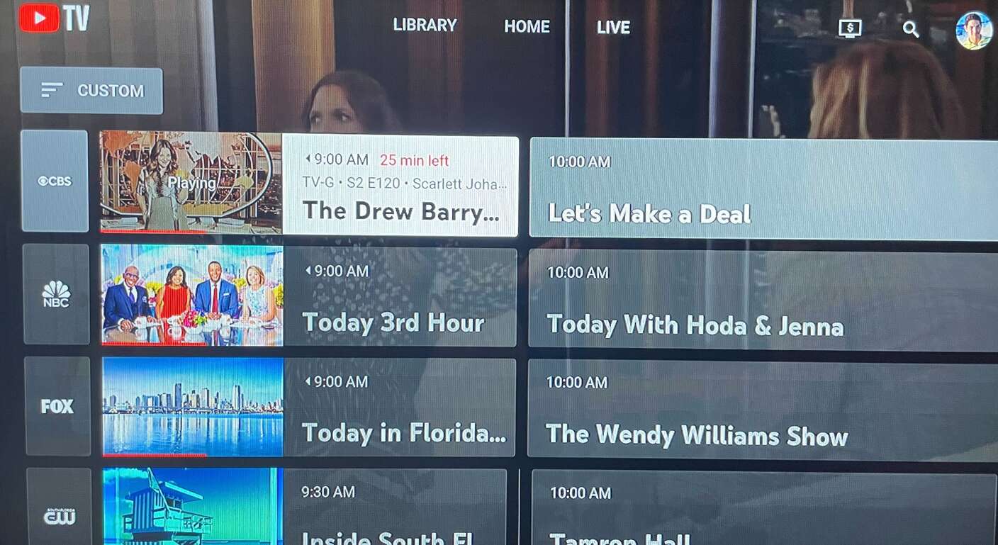 TV adds a clock to its live guide; Apple TV gets the new