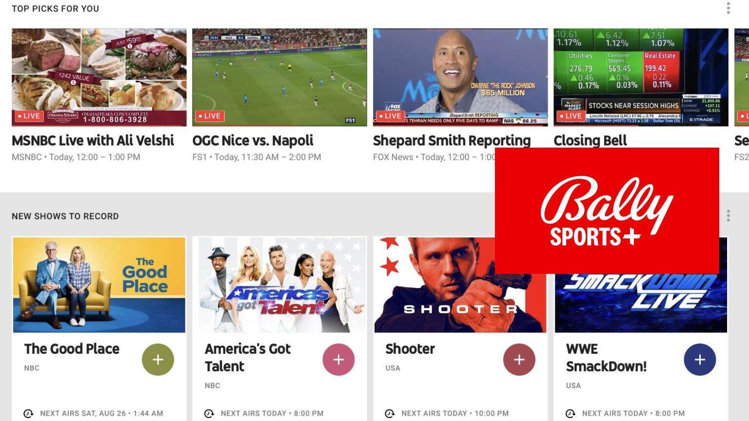 Can You Get Bally Sports Plus With YouTube TV?